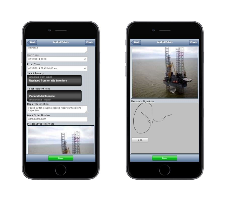 oil platform maintenance app