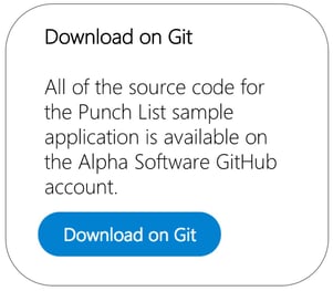 Download Our Punch List App on GIT | Alpha Software