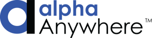 Alpha Anywhere Logo | Low-Code Development Software
