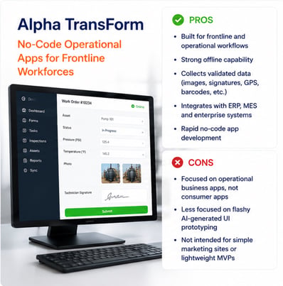 Alpha TransForm AI app builder