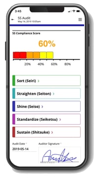 lean manufacturing 5S audit example app