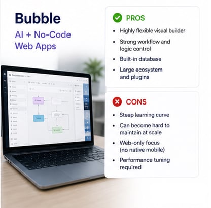 Bubble AI app builder pros and cons