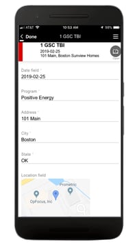 A digitized energy inspection app.