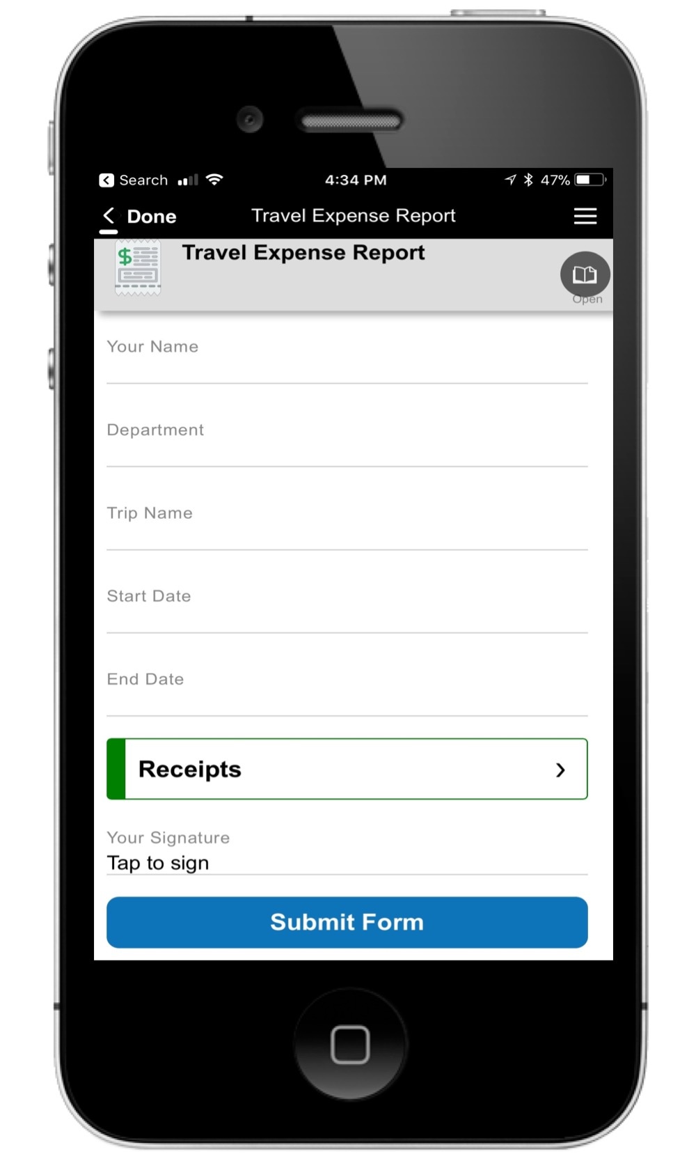 mobile app for data collection