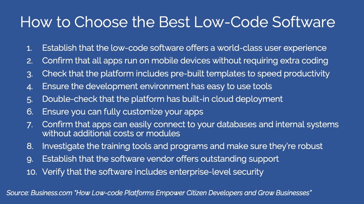 Evaluating the Best Low-Code Development Platforms