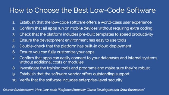 Criteria for Evaluating Low-Code Software | Alpha Software