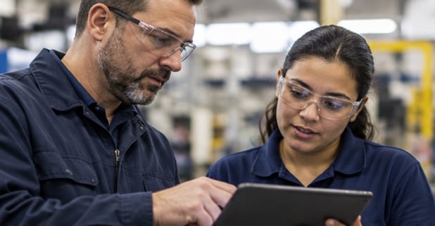 Manufacturing data collection with mobile apps