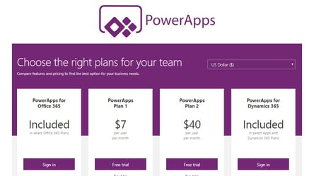 Understanding Microsoft PowerApps Pricing Plans