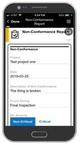 Alpha Software Non-Conformance Report App