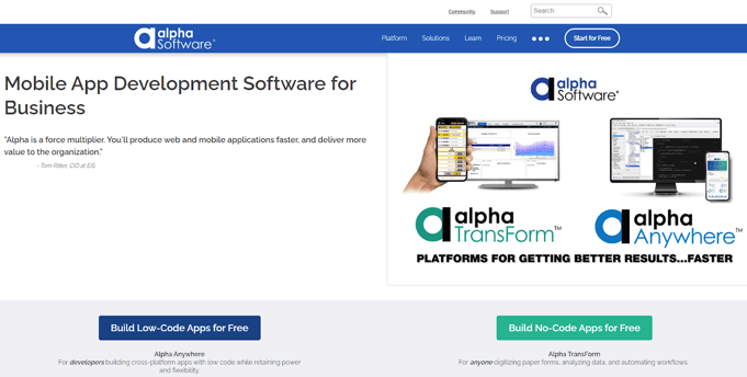 alpha software website