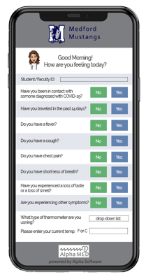 AlphaMED covid screening for students