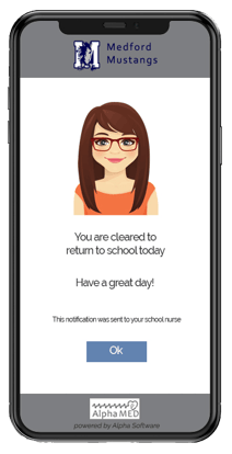 AlphaMED Covid screening app for schools