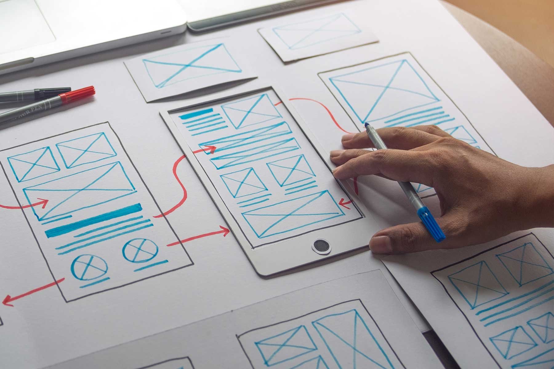 mobile app design wireframes