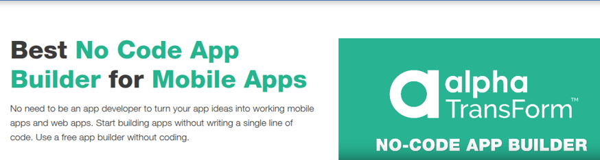 Alpha TransForm platform banner.