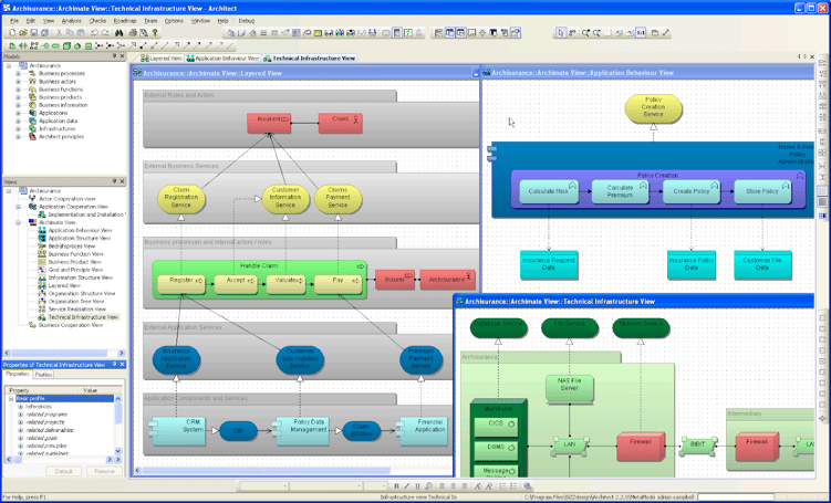Architecture diagram showing software components.