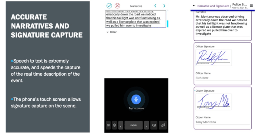 Alpha TransForm Police Report Software interface