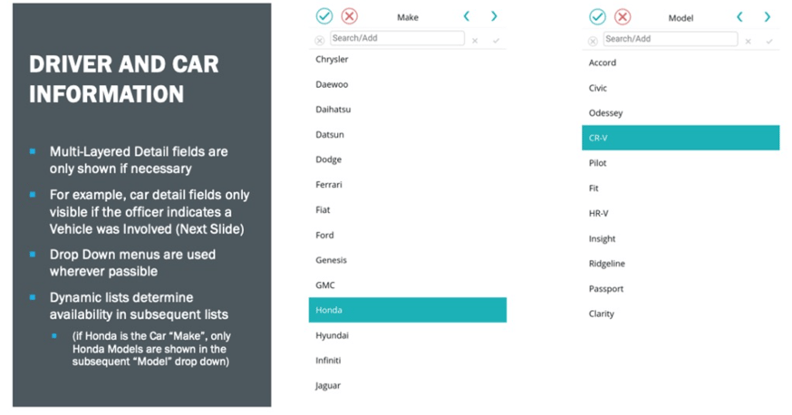 Alpha TransForm Police Report Software interface
