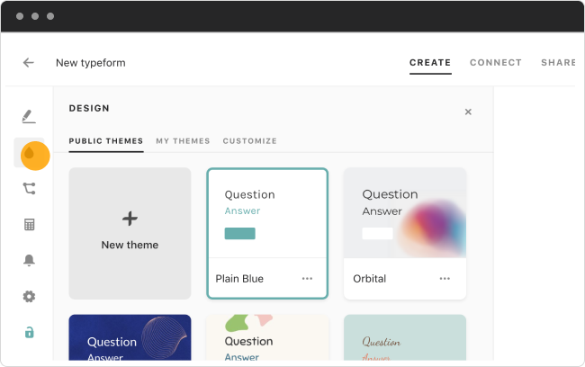 Typeform platform interface