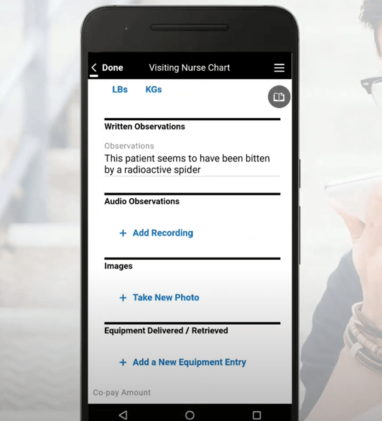 Alpha TransForm Visiting Nurses interface