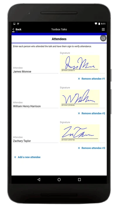 A toolbox app by Alpha Transform showing digital signatures