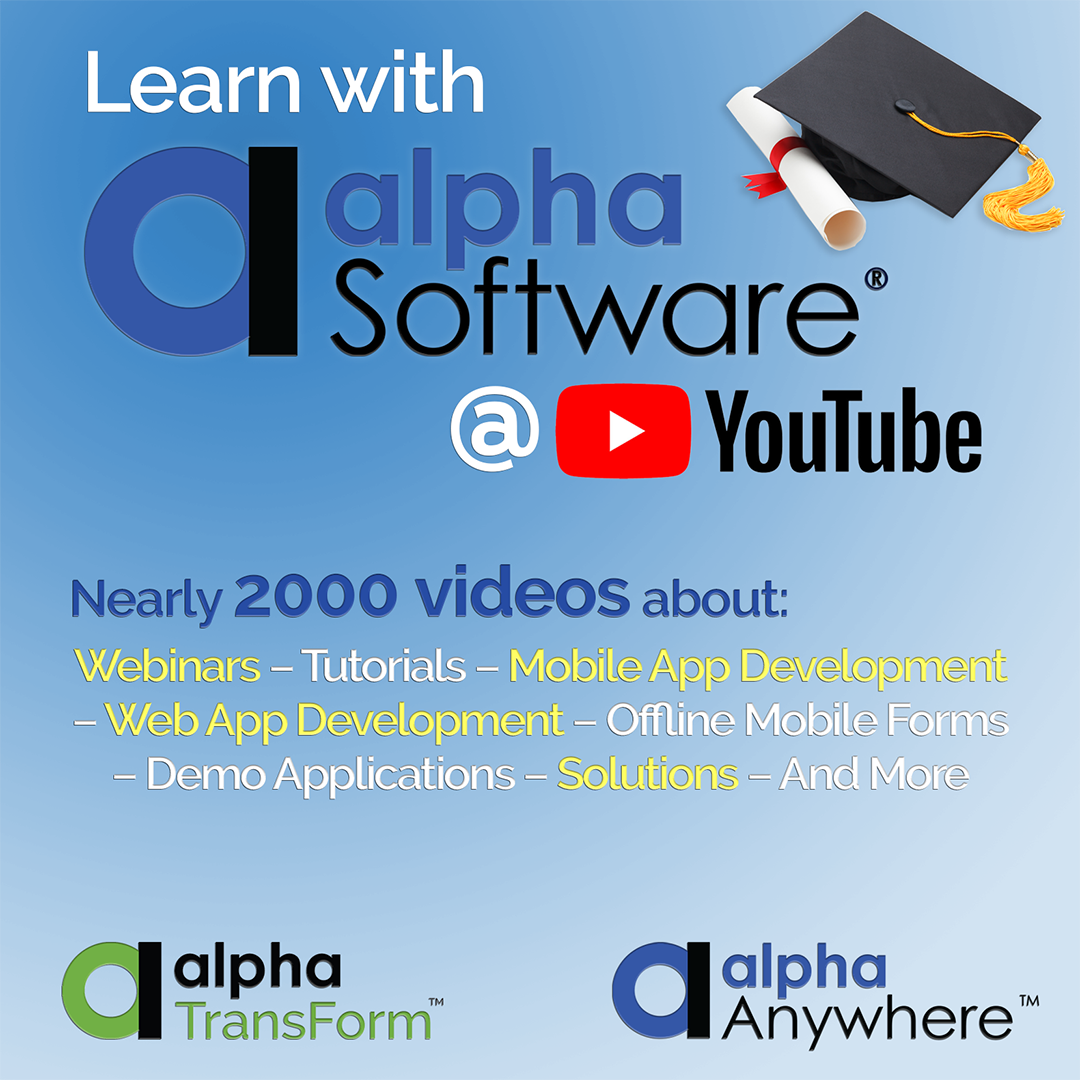 Expanded Alpha Software Video Library Premieres on YouTube