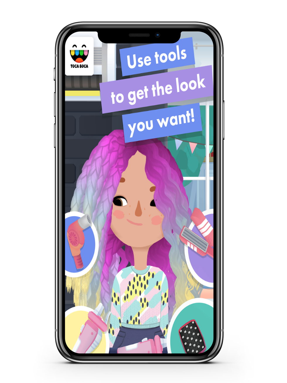 Toca hair salon app for children