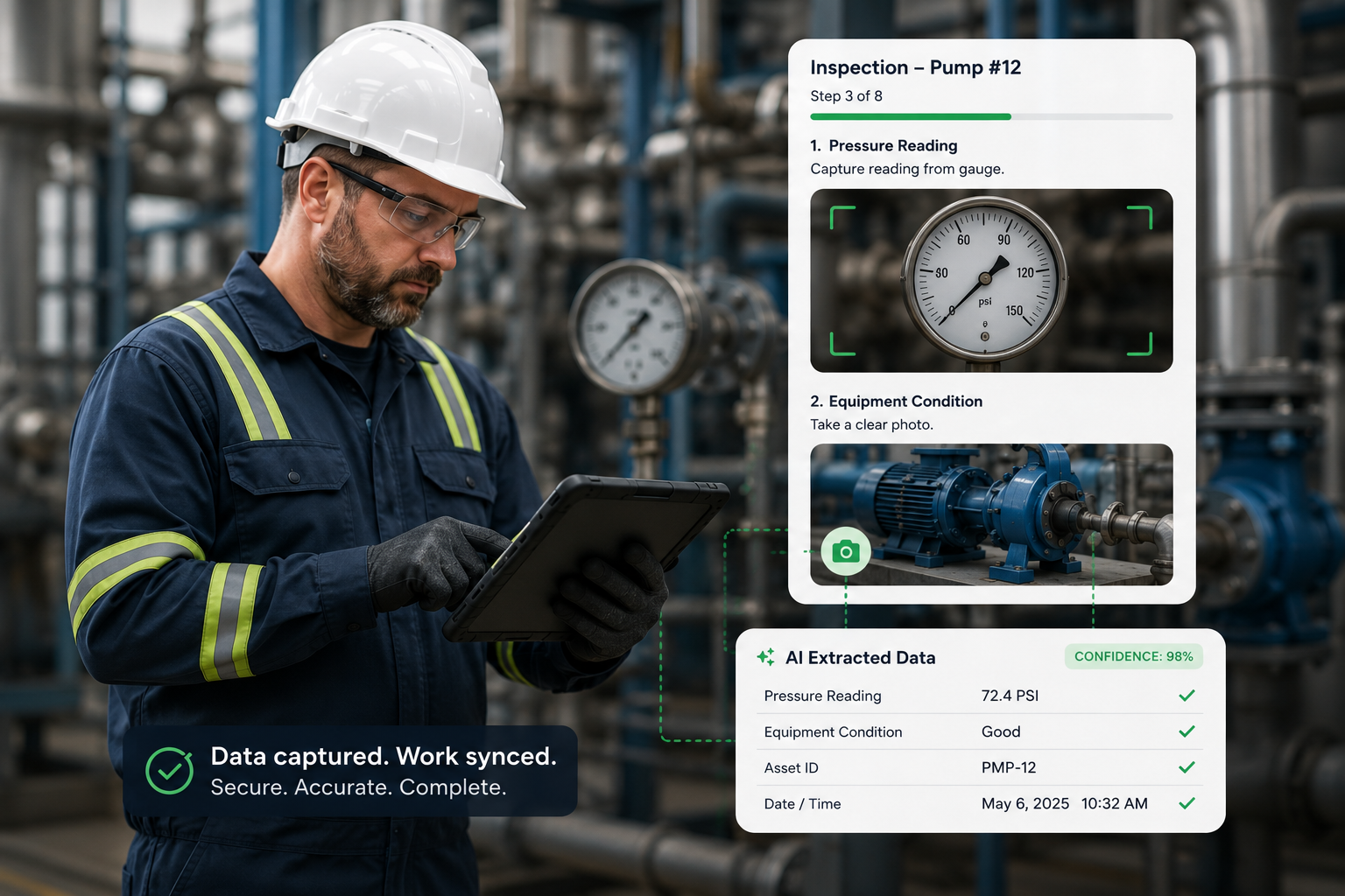 AI-assisted inspection and operational data capture