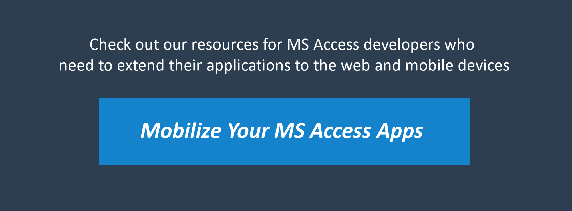 Microsoft Access mobile portal Alpha Anywhere